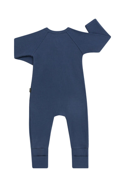 Bonds Wide Needle Rib Zippy - Bastille Blue