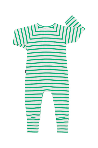 Bonds Wide Needle Rib Zippy - Frog/Marscapone Stripe