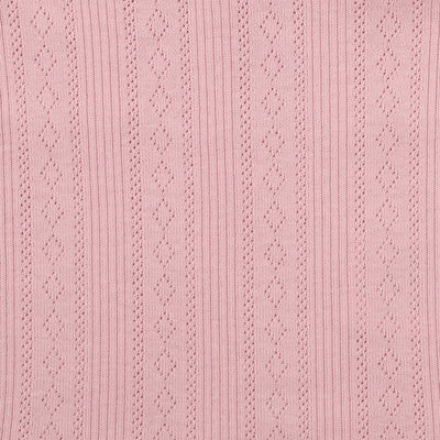 Bebe By Minihaha White Label Dusky Pink Organic Pointelle Long Sleeve Bodysuit