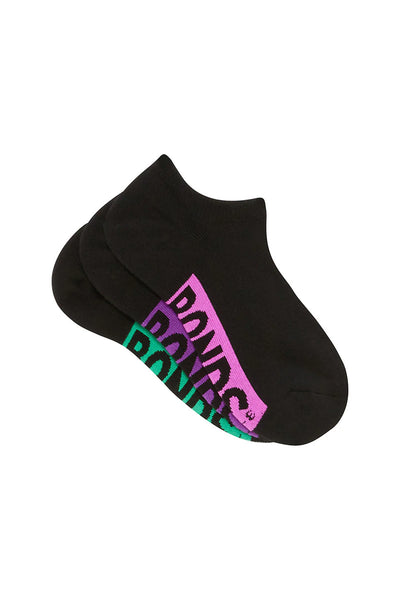 Bonds Womens Logo Cushioned No Show Socks 3 Pack - Cotton Jardin / Fantasia / Hubba Bubba