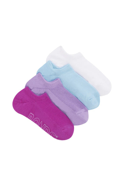 Bonds Womens Logo Light No Show Socks 4 Pack - Pop Colours