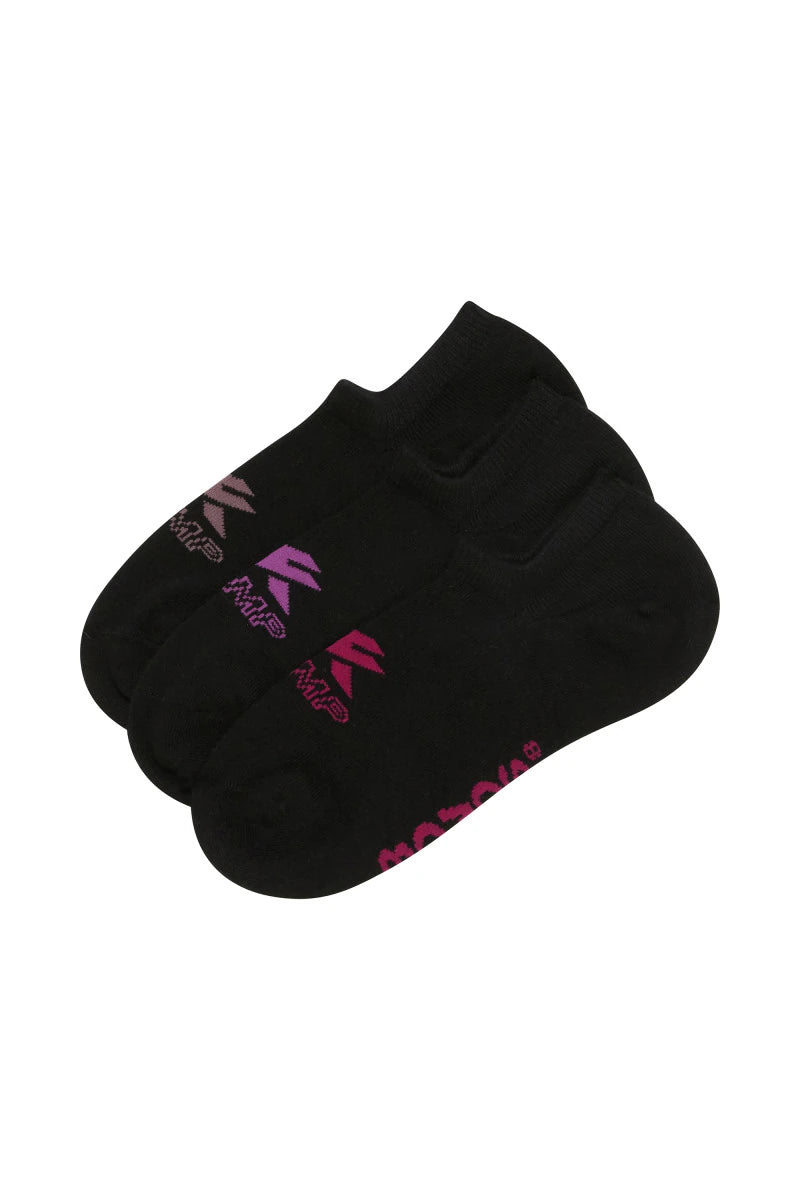 Bonds Womens X-Temp No Show Socks 3 Pack - Black