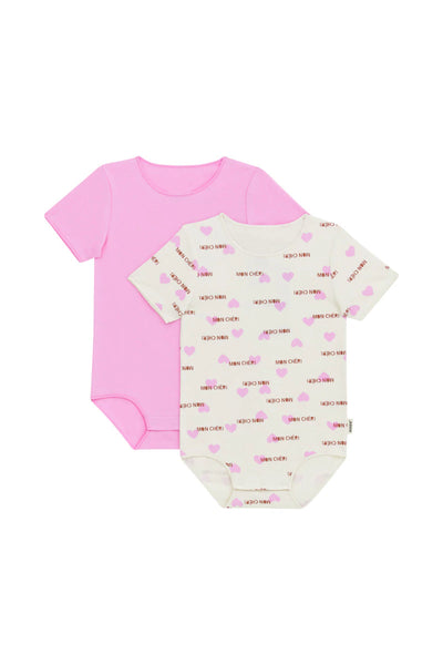 Bonds Wonderbodies Short Sleeve Bodysuit 2 Pack - Mini Mon Cheri / Blind Blossom
