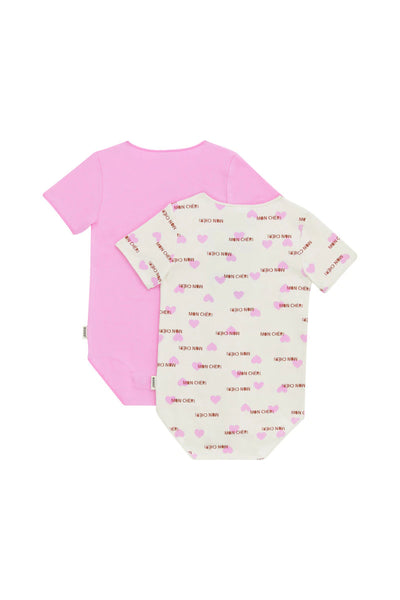 Bonds Wonderbodies Short Sleeve Bodysuit 2 Pack - Mini Mon Cheri / Blind Blossom