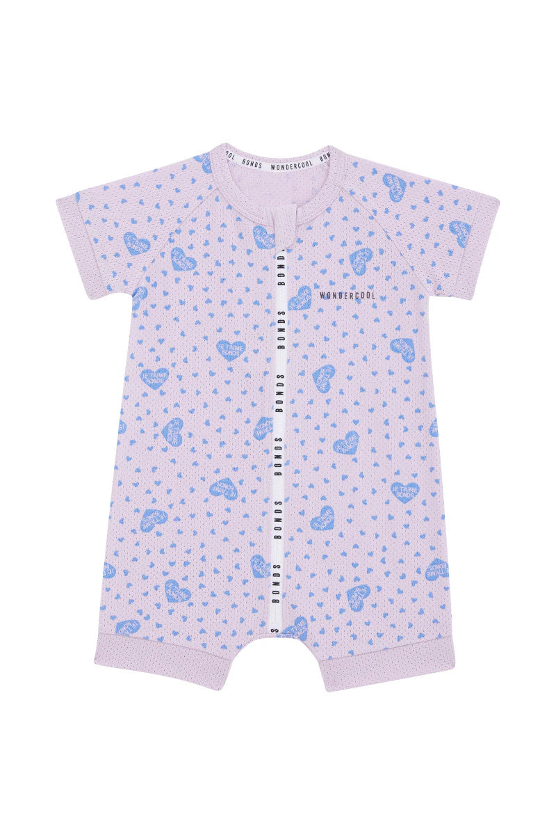 Bonds Wondercool Eyelet Zip Romper - Bonds Endless Love