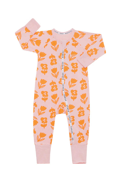 Bonds Wondercool Eyelet Zip Wondersuit - Topsy Turvy Tulip