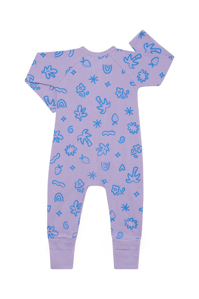 Bonds Wondercool Eyelet Zip Wondersuit - Island Oasis