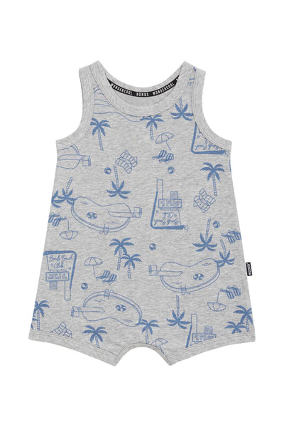 Bonds Wondercool Hot Days Suit - Bonds Beach Club Blue