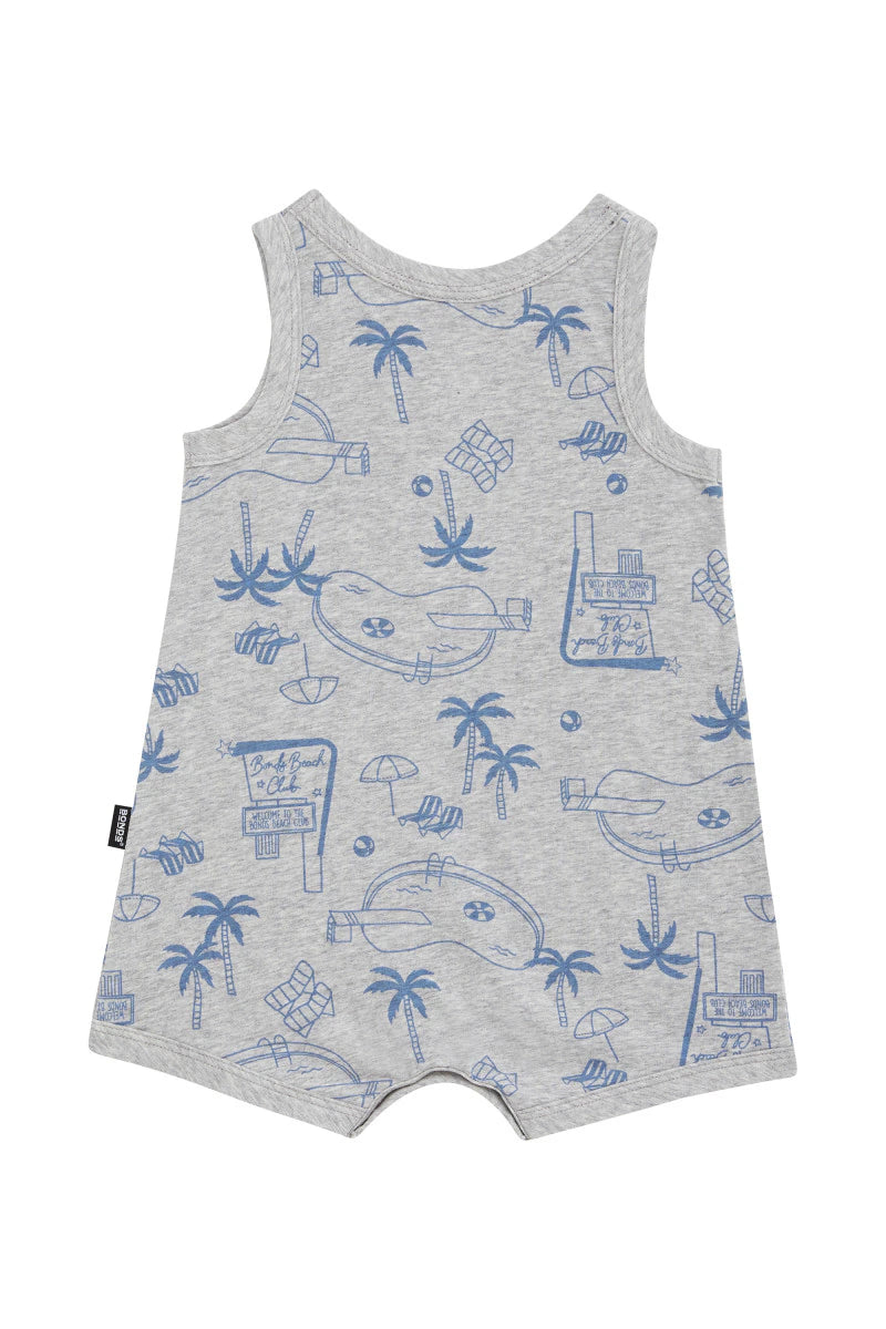 Bonds Wondercool Hot Days Suit - Bonds Beach Club Blue