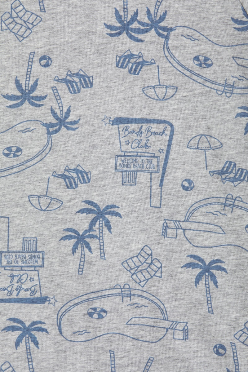 Bonds Wondercool Short Leg Wondersuit - Bonds Beach Club Blue