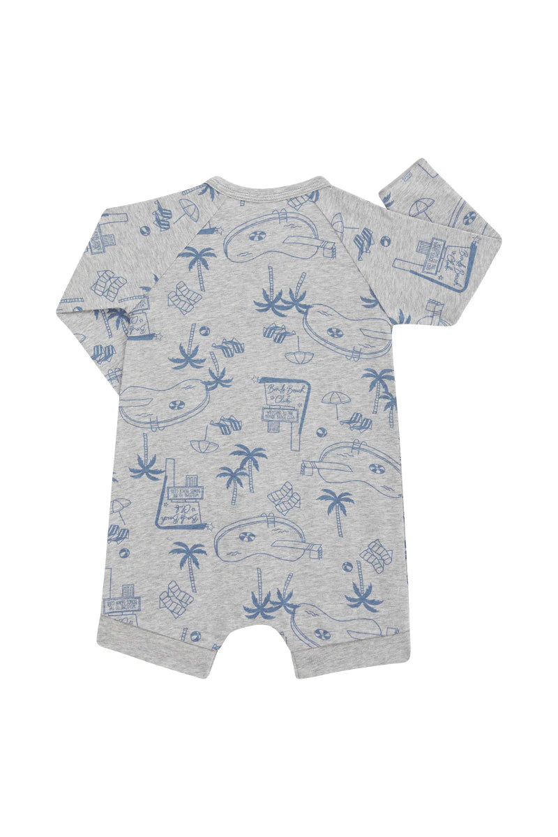 Bonds Wondercool Short Leg Wondersuit - Bonds Beach Club Blue