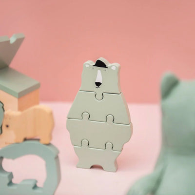 Trixie Wooden body puzzle - Mr. Polar Bear