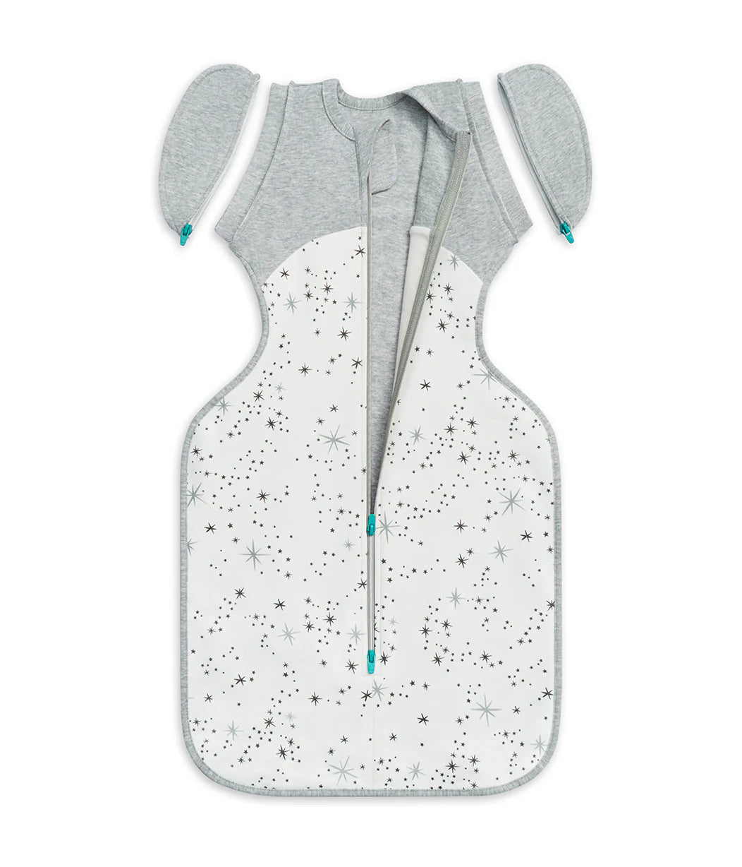 Love To Dream Swaddle Up™ Transition Bag Fleece 1.5 TOG - White North Star