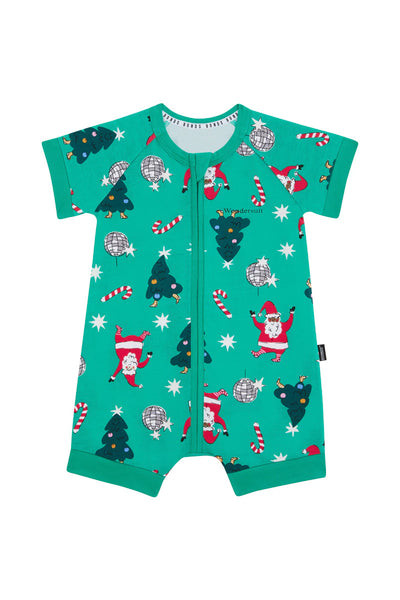 Bonds Zip Romper - Disco Santa Green