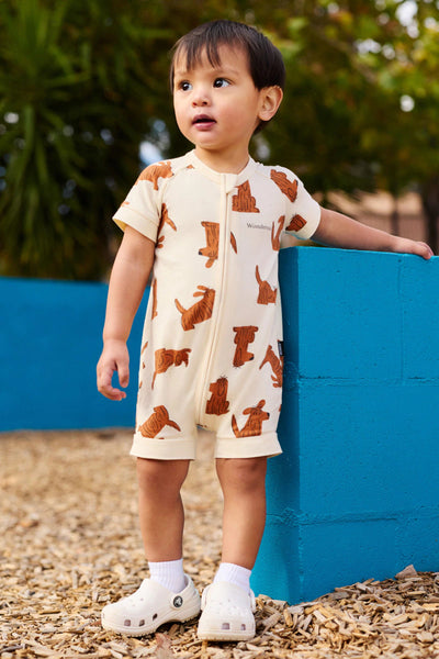 Bonds Zip Romper - Run Free Ralph Vanilla