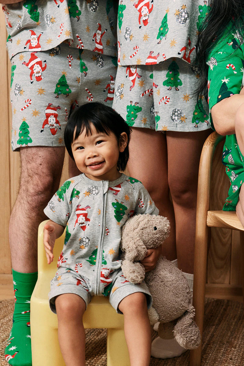 Bonds Zip Romper - Disco Santa Grey