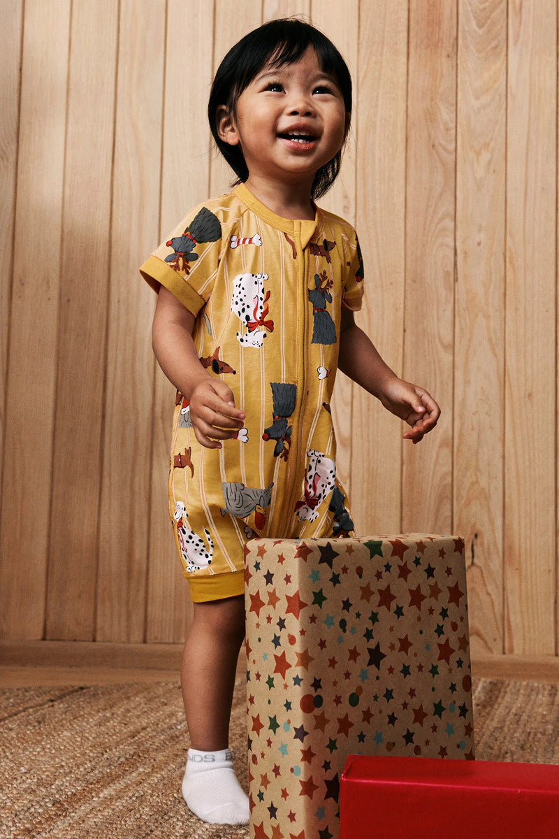 Bonds Zip Romper - Puppies For Christmas