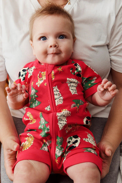 Bonds Zip Romper - Kittens For Christmas