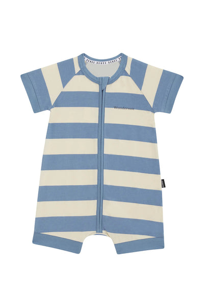 Bonds Zip Romper - Denim Fade / Sesame Seed