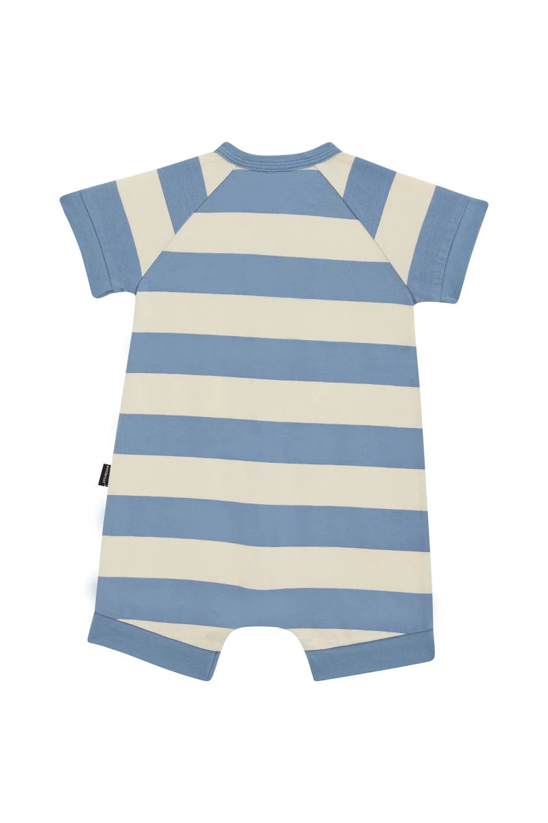 Bonds Zip Romper - Denim Fade / Sesame Seed