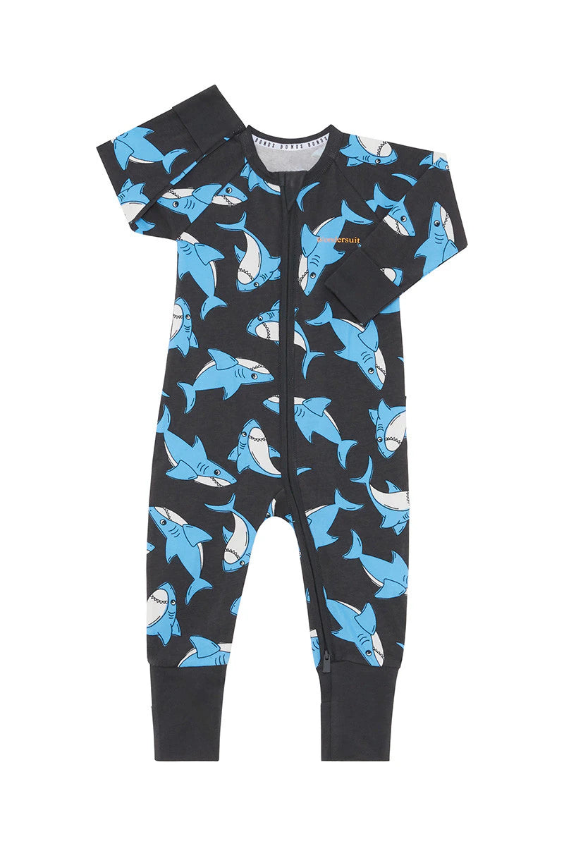 Bonds Zip Wondersuit - Shark Swirl