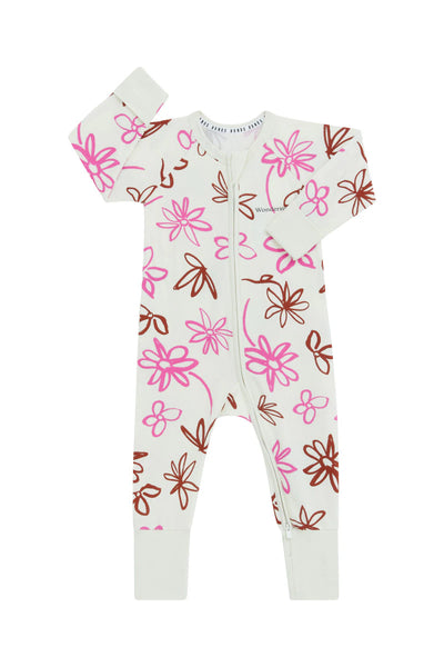 Bonds Zip Wondersuit - Small Floral Doodle