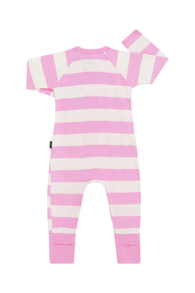 Bonds Zip Wondersuit - Rugby Stripe Pink