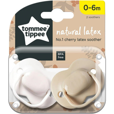 Tommee Tippee Cherry Latex Soother 0-6m 2 Pack