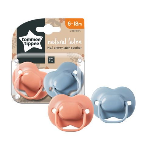 Tommee Tippee Cherry Latex Soother 6-18m 2 Pack