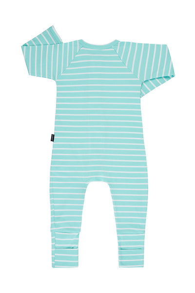 Bonds 2 Way Zip Wondersuit - Jasmint & White Stripe