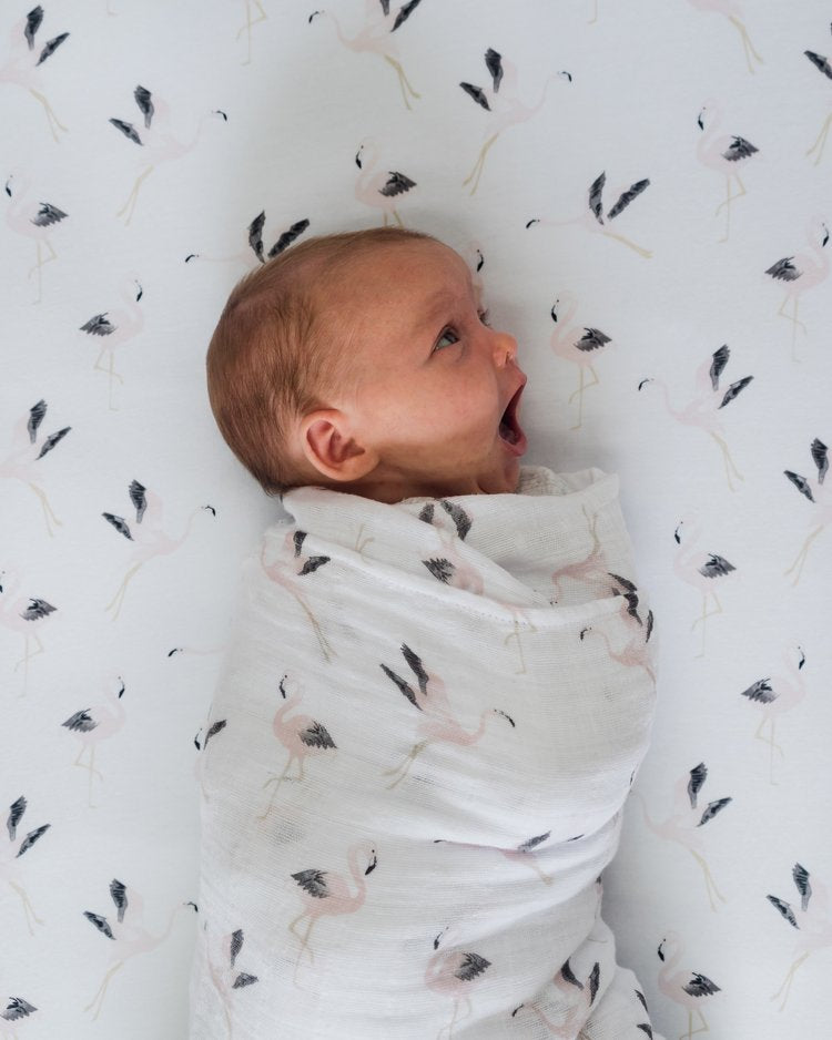Mister Fly Muslin Wrap - Flamingo