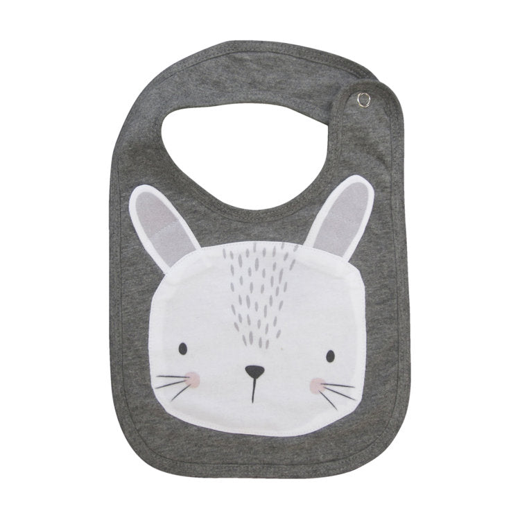 Mister Fly Face Bib - Grey Bunny