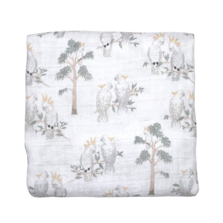 Mister Fly Muslin Wrap - Cockatoo