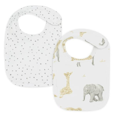 Living Textiles 2 Pack Baby Bibs - Savanna Babies