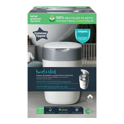 Tommee Tippee Twist & Click Nappy Disposal Unit - Cotton White