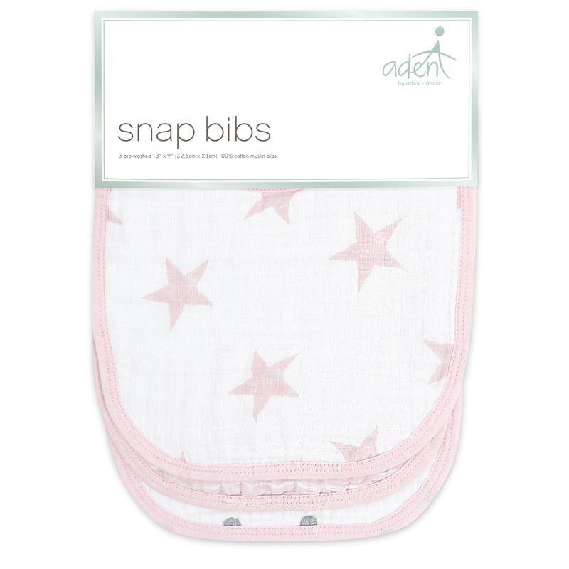 Aden and Anais Classic Muslin Snap Bibs 3 Pack - Doll - Outlet Shop For Kids