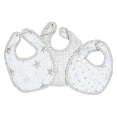 Aden and Anais Classic Muslin Snap Bibs 3 Pack - Dusty - Outlet Shop For Kids