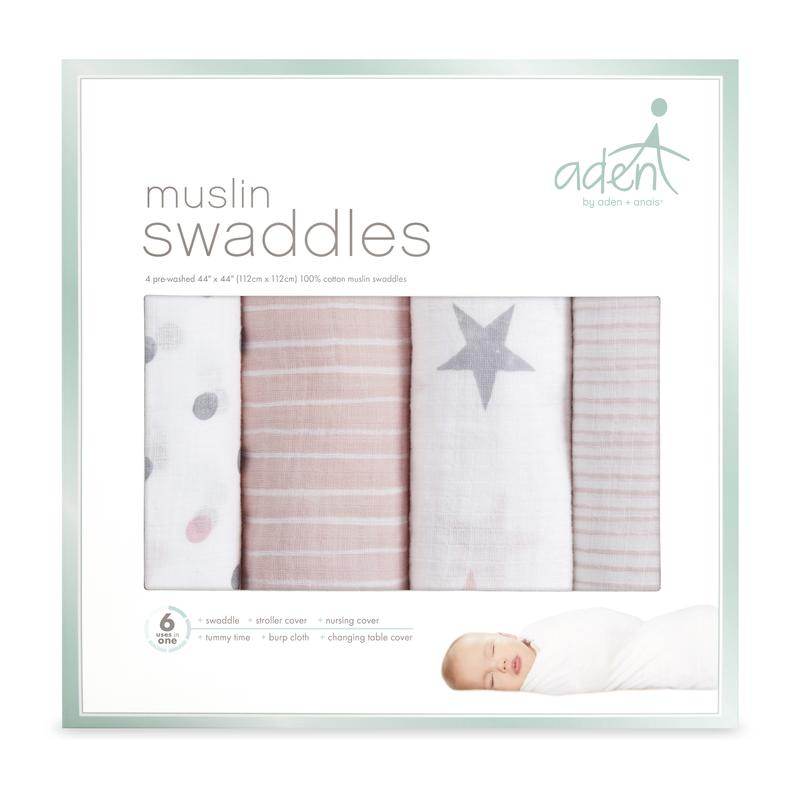 Aden and Anais Classic Muslin Swaddles 4 Pack - Doll - Outlet Shop For Kids
