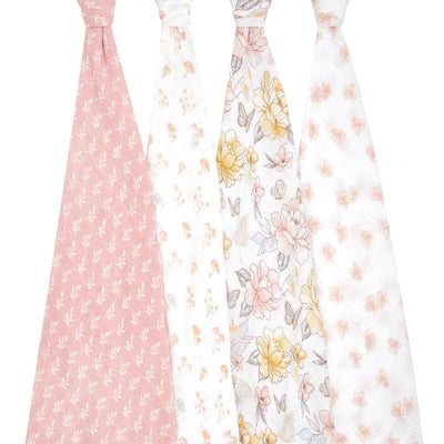 Aden And Anais Organic 4 Pack Swaddles - Earthly - Outlet Shop For Kids