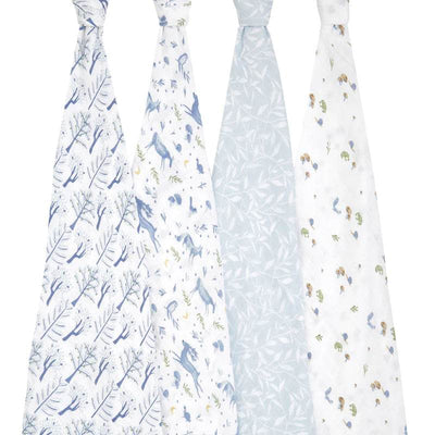 Aden And Anais Organic 4 Pack Swaddles - Outdoors - Outlet Shop For Kids