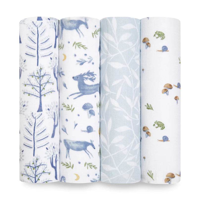 Aden And Anais Organic 4 Pack Swaddles - Outdoors - Outlet Shop For Kids