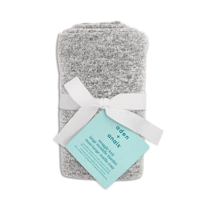 Aden and Anais Snuggle Knit Newborn Swaddle Blanket - Grey - Outlet Shop For Kids