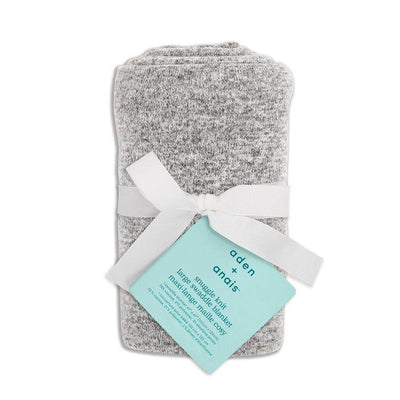 Aden and Anais Snuggle Knit Newborn Swaddle Blanket - Grey - Outlet Shop For Kids