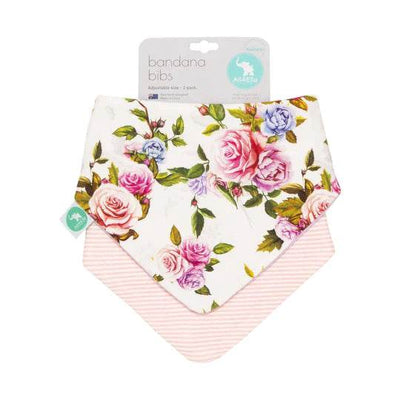 All 4 Ella Bandana Bibs 2 Pack - Rose - Outlet Shop For Kids