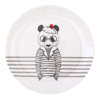 All 4 Ella Melamine Plate - Bear Grey - Outlet Shop For Kids