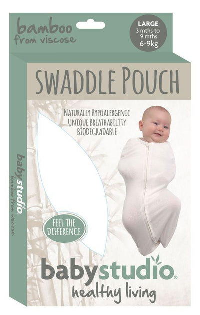 Baby Studio 0.2 TOG Bamboo Swaddlepouch - Warm Grey-Outlet Shop For Kids