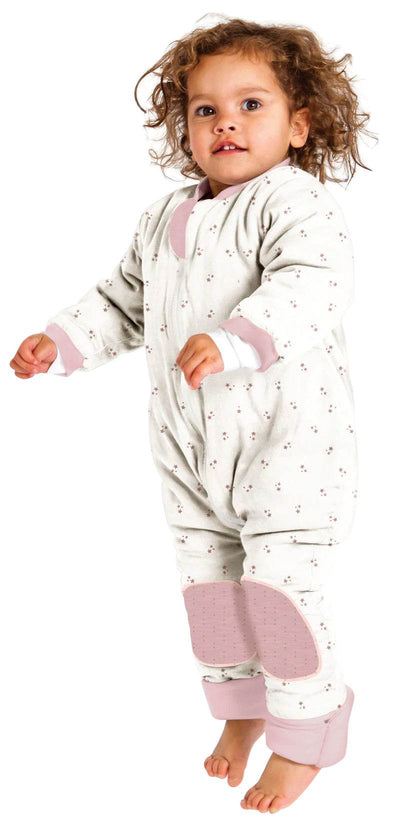 Baby Studio Cotton Warmies With Arms And Legs 3.0 TOG - Dusty Pink/Pink Stars - Outlet Shop For Kids
