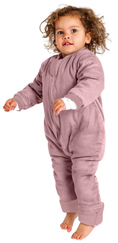 Baby Studio Cotton Warmies With Arms And Legs 3.0 TOG - Dusty Pink/Pink Stars - Outlet Shop For Kids