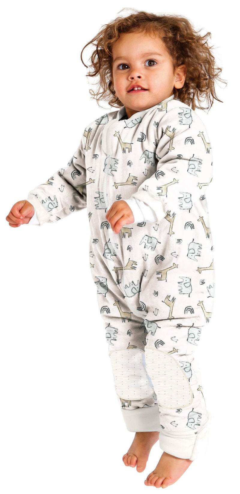 Baby Studio Cotton Warmies With Arms And Legs 3.0 TOG - Oatmeal/Rumble Jungle - Outlet Shop For Kids
