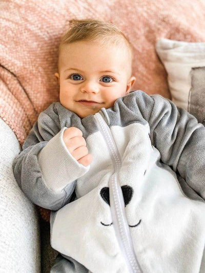 Baby Studio Fleece Warmies With Arms And Legs 3.0 TOG - Polar Bear - Outlet Shop For Kids
